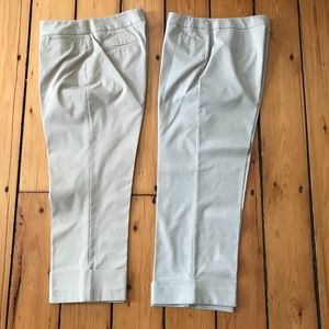 2 Pair Chicos Cropped Capris Khakis Slimming Size 0